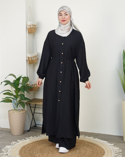 Ensemble Sundus — Col Mao & Ceinture Nouée